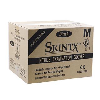 SKINTX Black Nitrile Exam Powder-Free Gloves 1Case