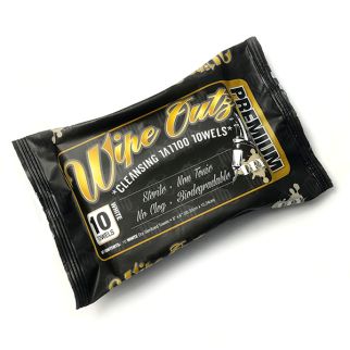 Wipe Outz Dry Sterilized Tattoo Wipes - White