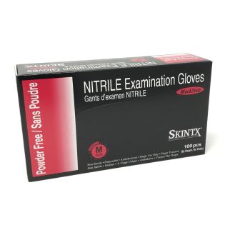 SKINTX Black Nitrile Exam Powder-Free Gloves